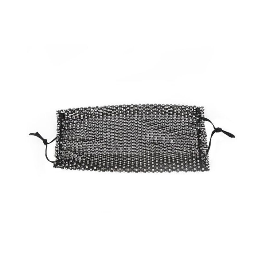 9789 1pc Novelty Fishnet Rhinestone Mask Mask Modeling Face Rhinestones